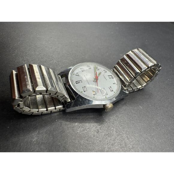 VTG 1977 Timex Sprite Mechanical Watch Rare Version 24570 02577 Stretch Band main image 4